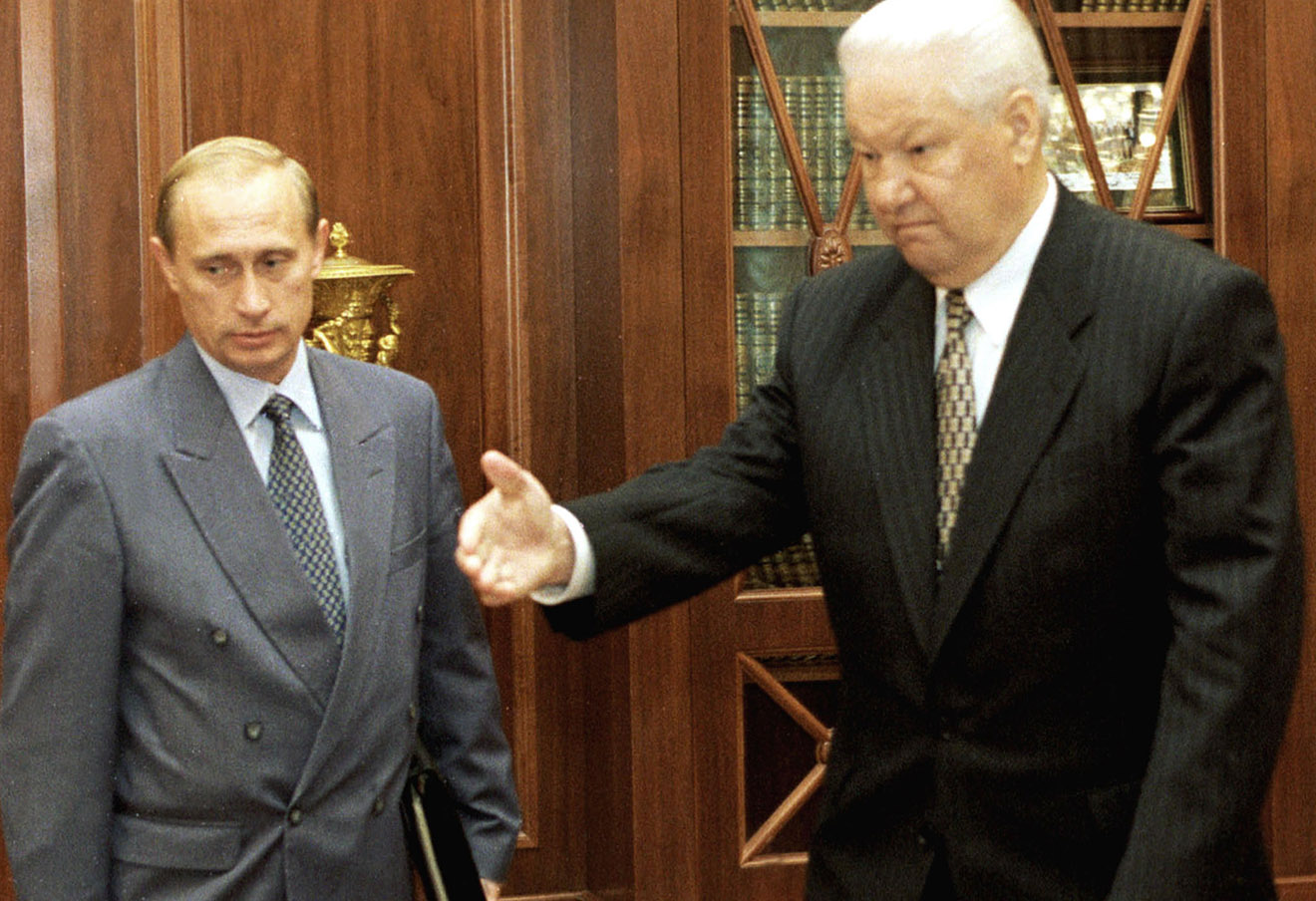 Борис Ельцин и Владимир Путин 31.12.1999